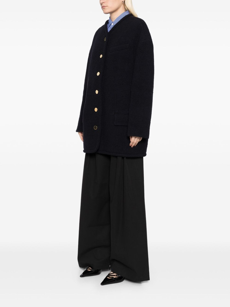 collarless cardigan 3
