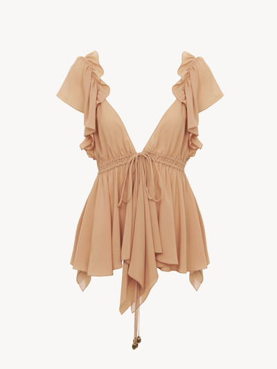 Chloé GATHERED CAMISOLE TOP IN SILK GEORGETTE outlook