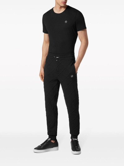PHILIPP PLEIN logo-appliquÃ© quilted track pants outlook