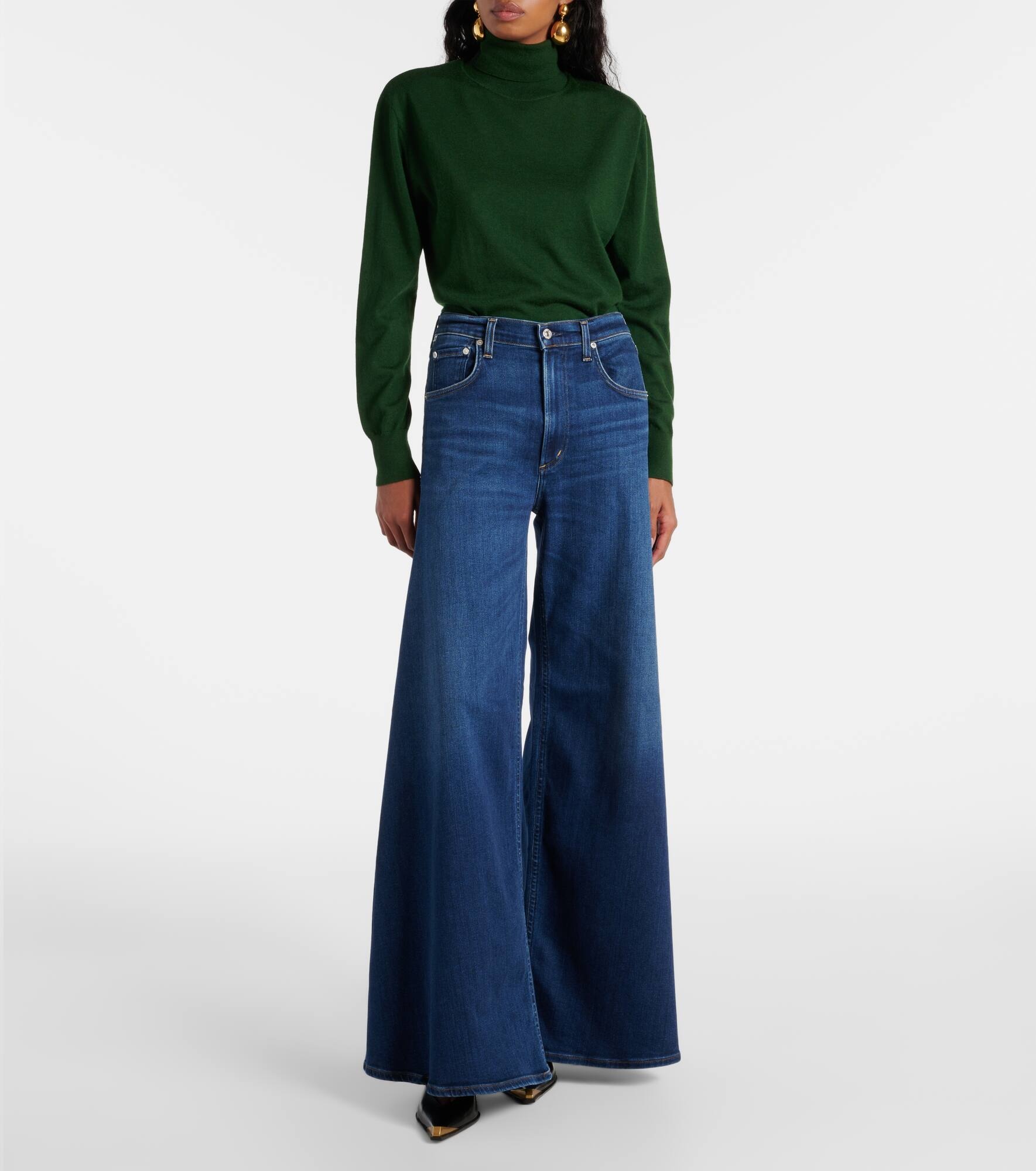 Amari high-rise wide-leg jeans - 7