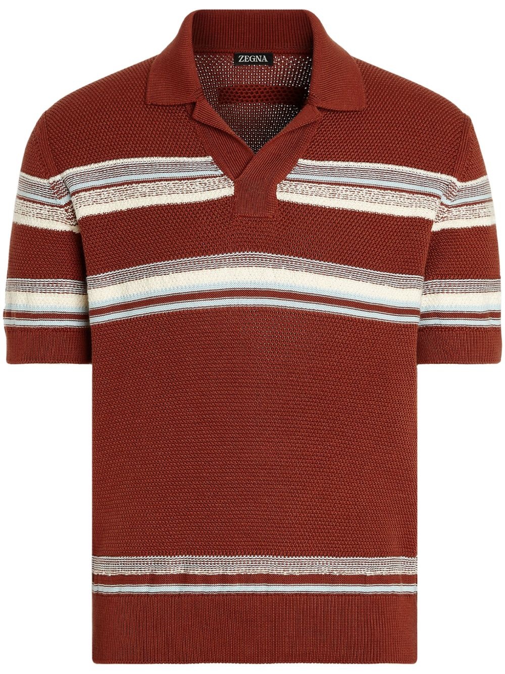striped polo shirt - 1