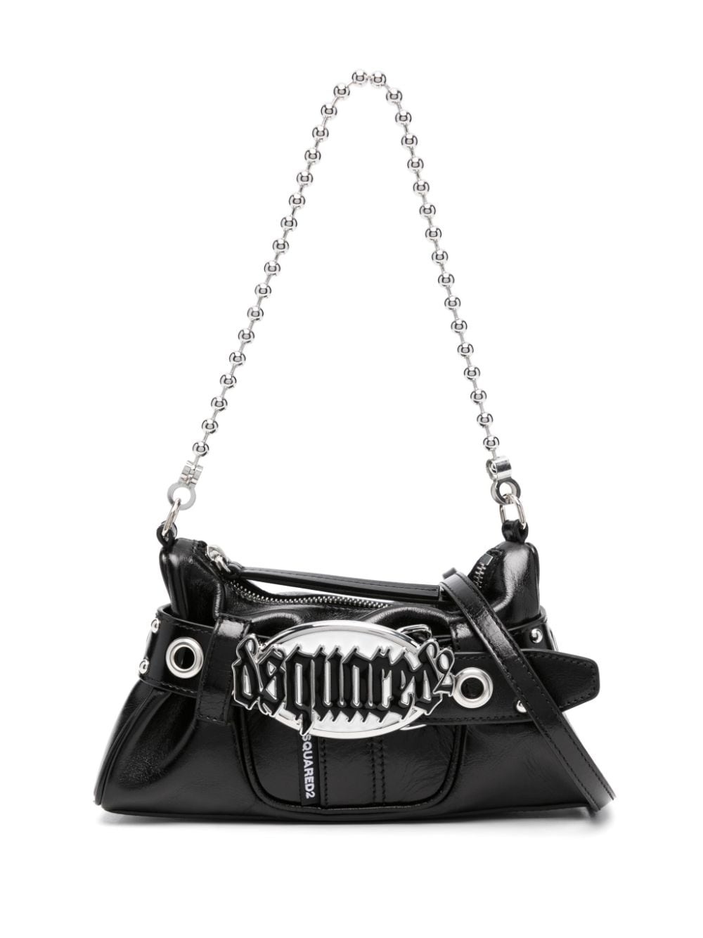 Gothic leather shoulder bag - 1