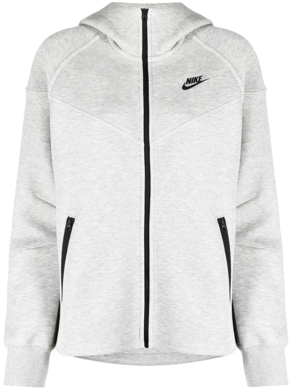 logo-print zip-fastening hoodie - 1