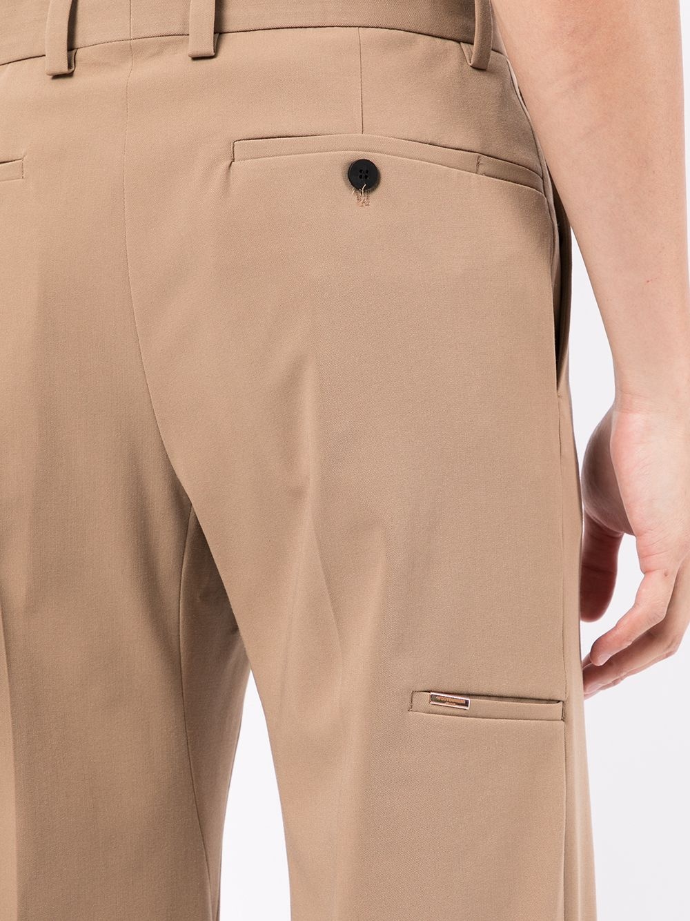 buckle-detail straight-leg trousers - 5