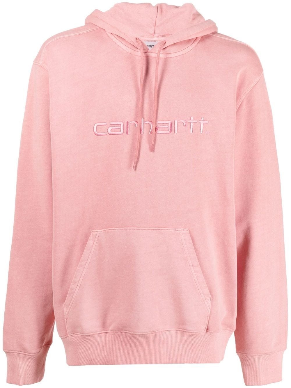 embroidered-logo cotton hoodie - 1