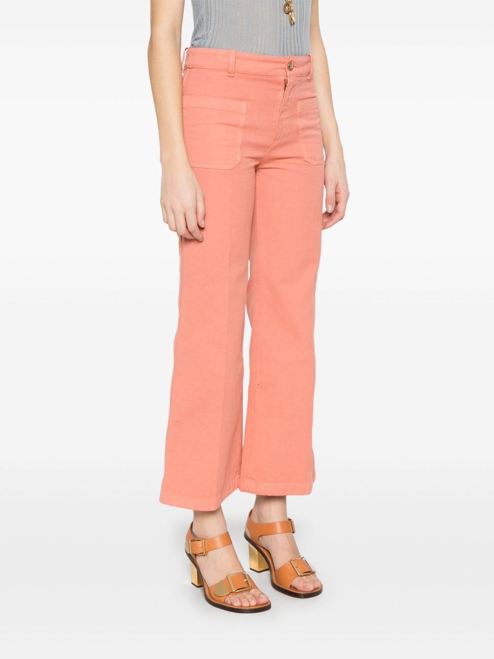 cropped bootcut trousers - 3