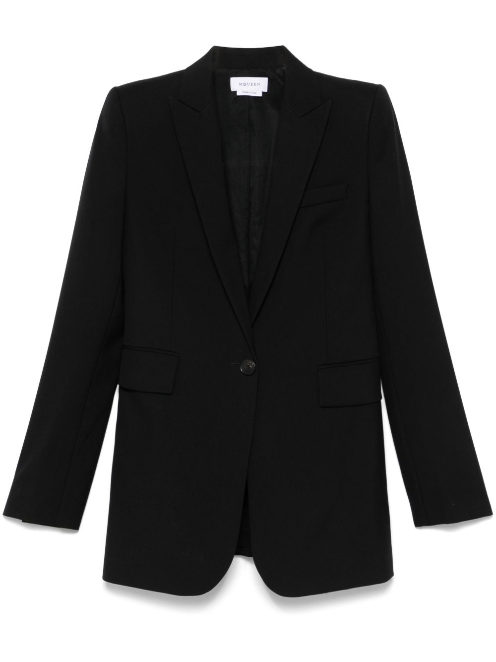 stacked shoulder blazer - 1