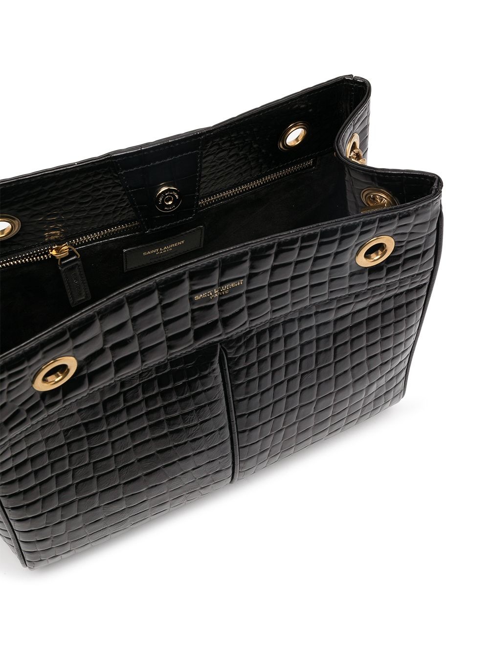 Claude crocodile-effect tote bag - 6