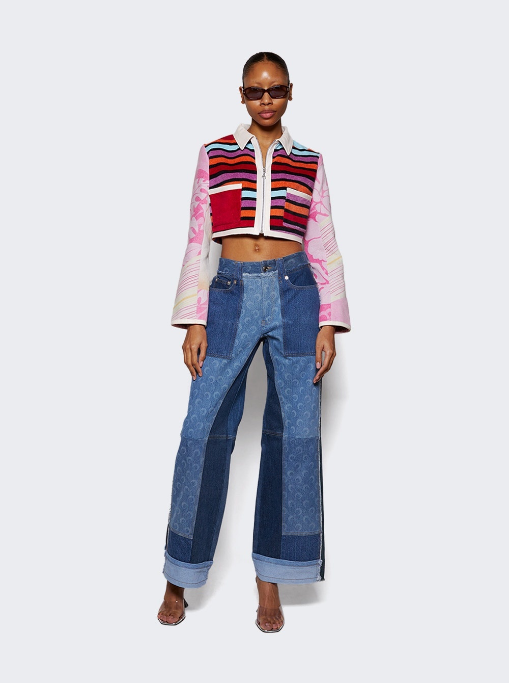 Regenerated Denim Straight Leg Pants Navy - 2