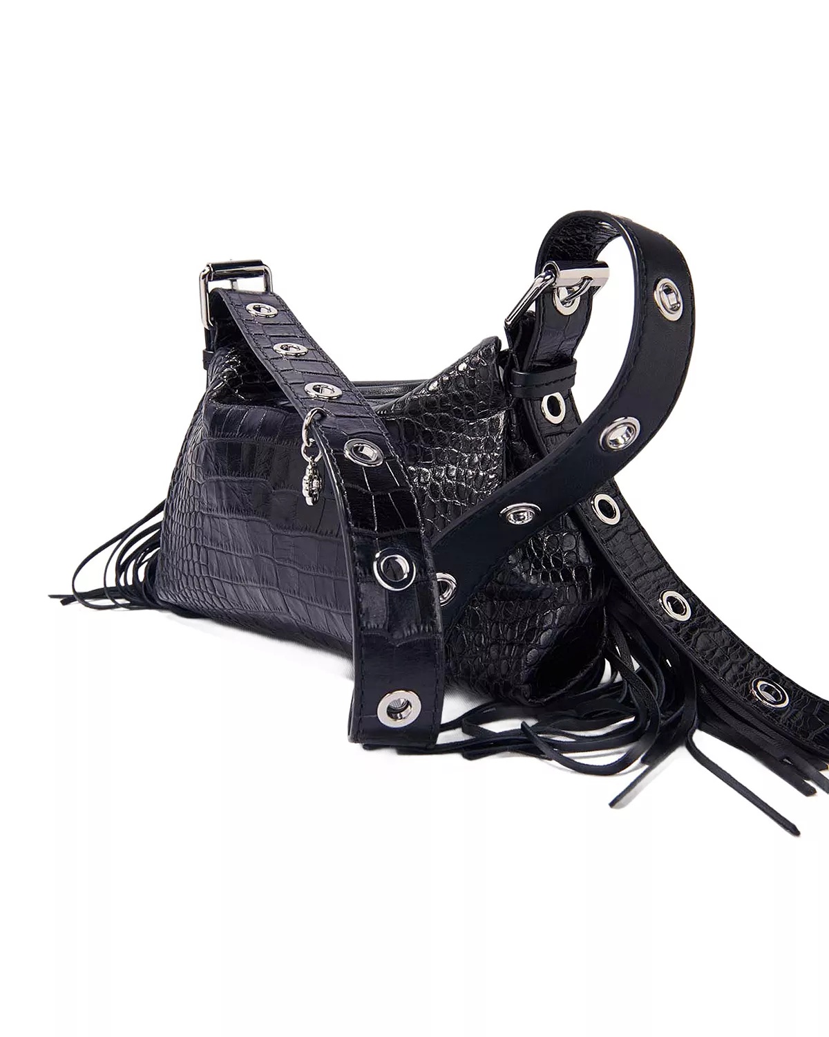 Miss M Mini Embossed Leather Bag - 11