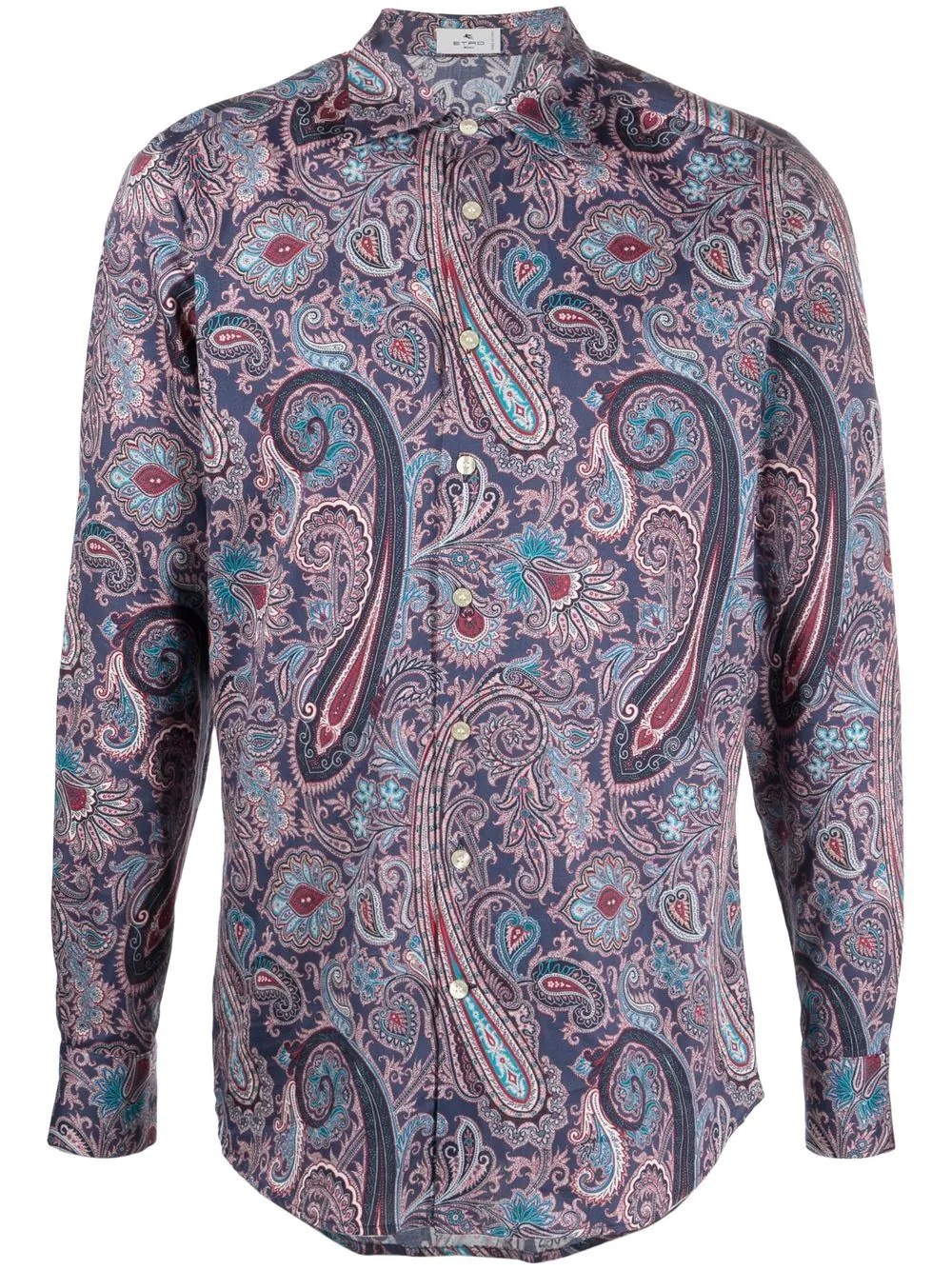 paisley-print long-sleeve shirt - 1