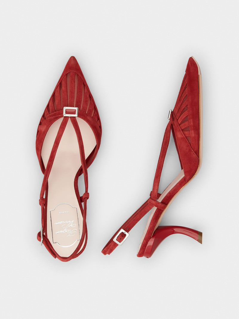Virgule D'Orsay Pumps in suede 7