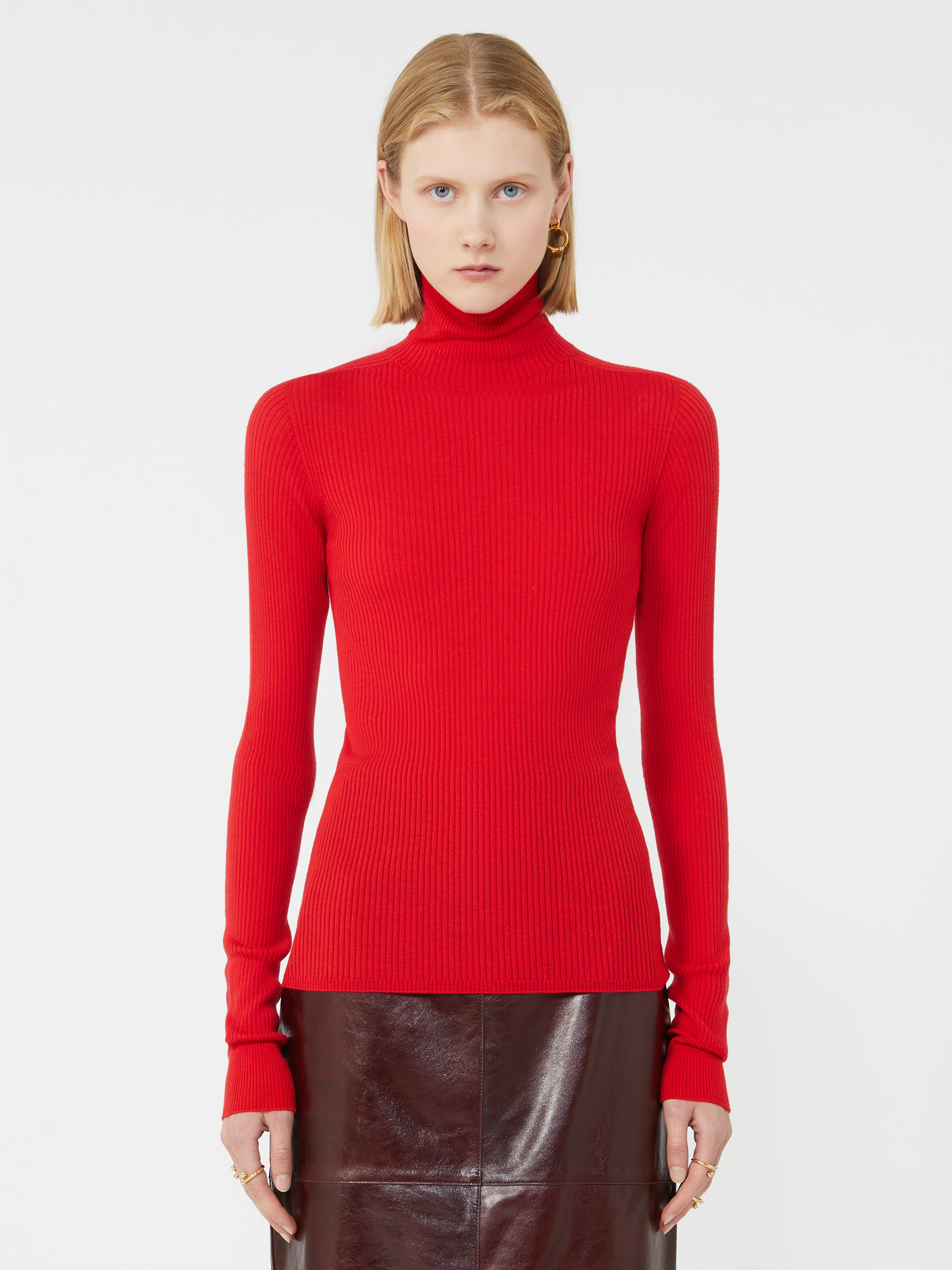 NIAGARA Wool mock polo-neck sweater - 3