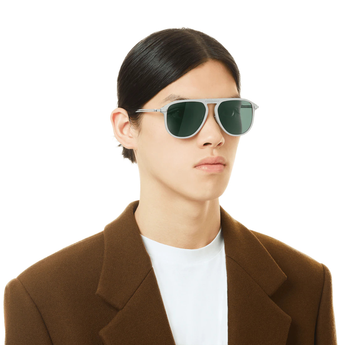 Eyewear Pilot Foldable Matte Silver Sunglasses - 5