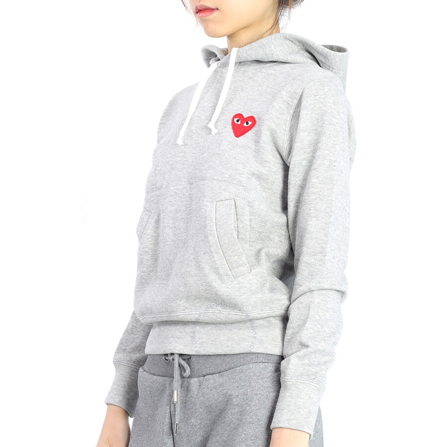 Comme Des Garcons Long-sleeve Embroidered Heart Logo Hoodie - 2