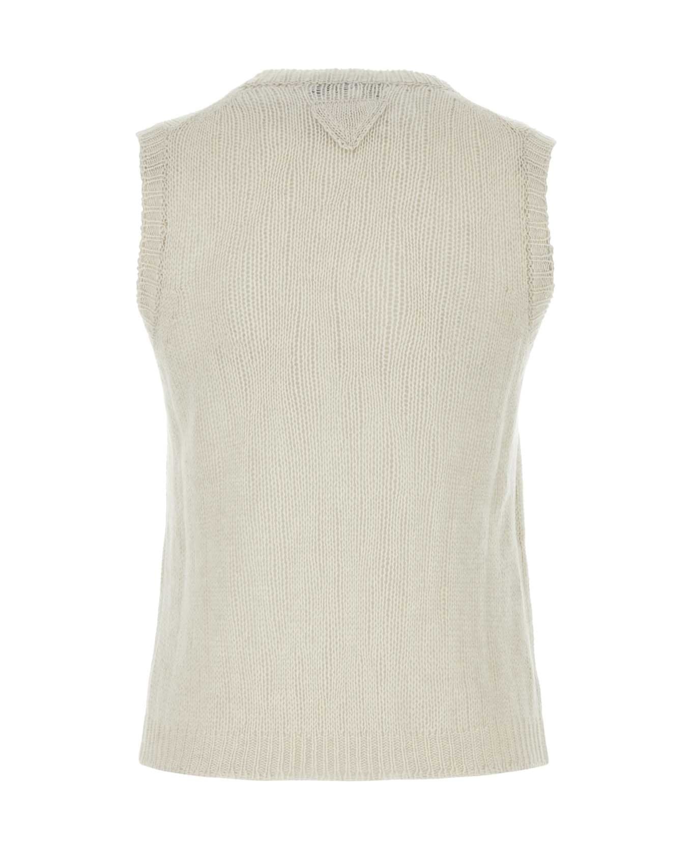 Chalk Cashmere Vest - 2