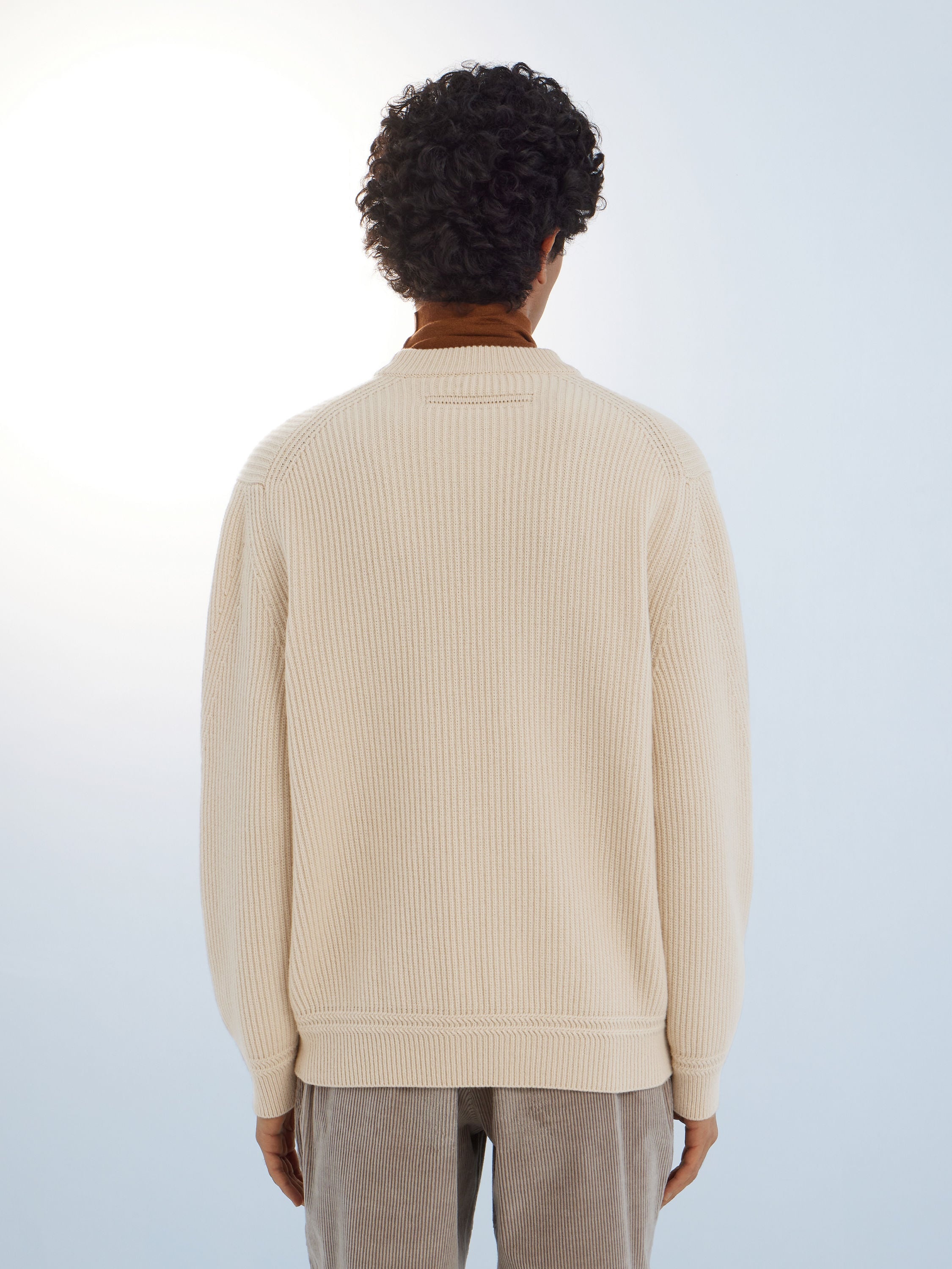 IVORY OASI CASHMERE CREWNECK - 3