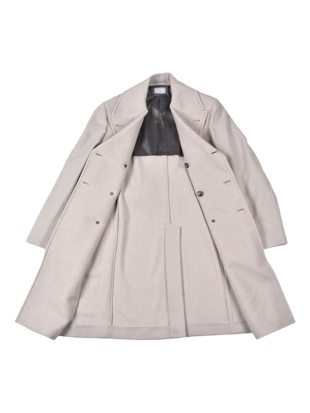 double-breasted cashmere coat - 3