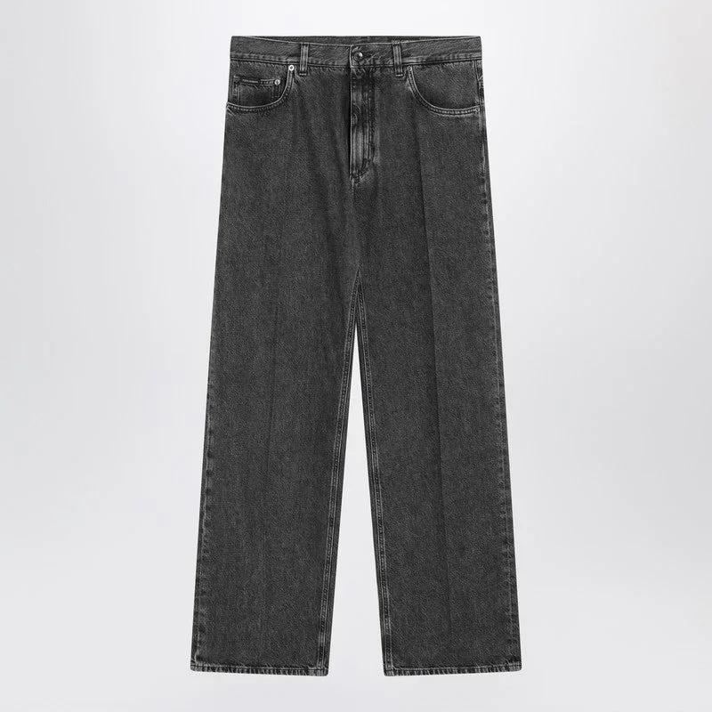 Dolce&Gabbana Black Washed Over Jeans Men - 1