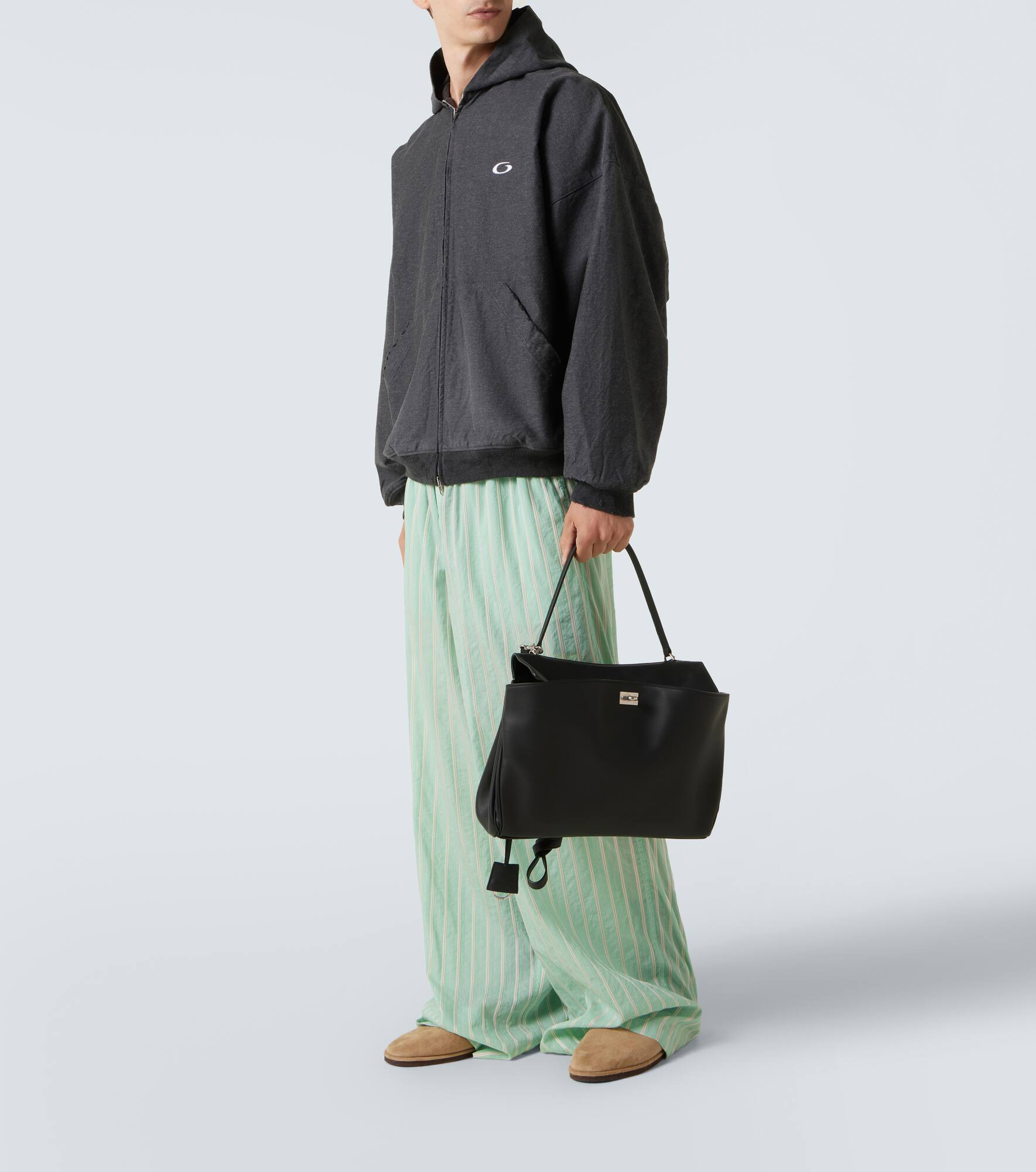 Trompe l-œil denim hoodie - 2
