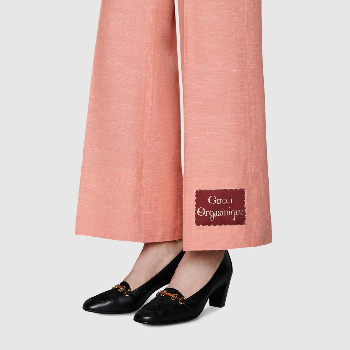 Wide viscose pant with Gucci Orgasmique - 5