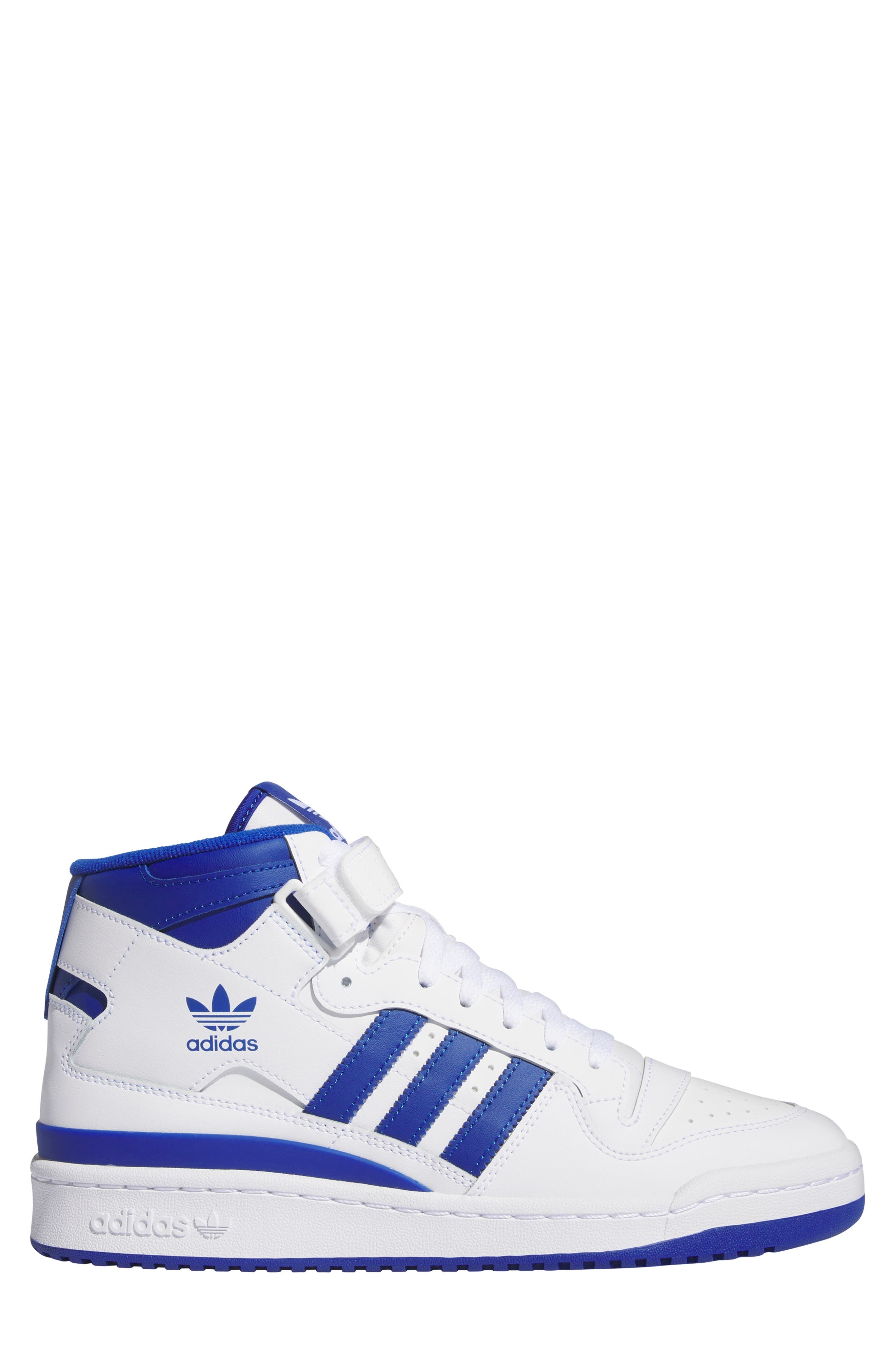 adidas Forum Mid Sneaker in White/Team Royal Blue/White at Nordstrom - 3