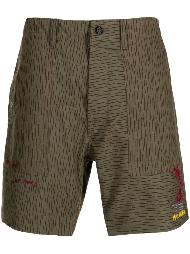 Camouflage-print cotton shorts 1