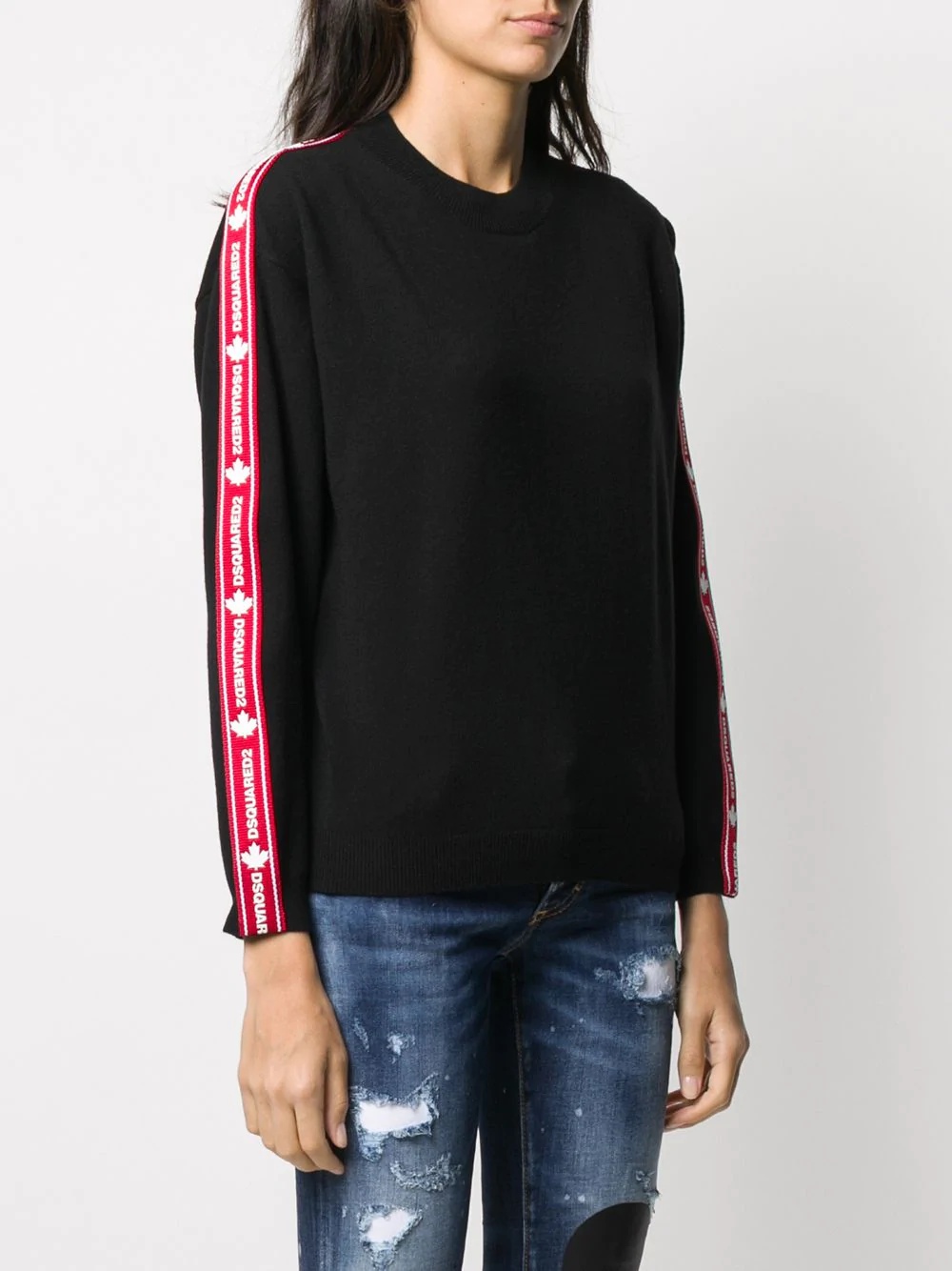 loose-fit logo tape jumper - 3