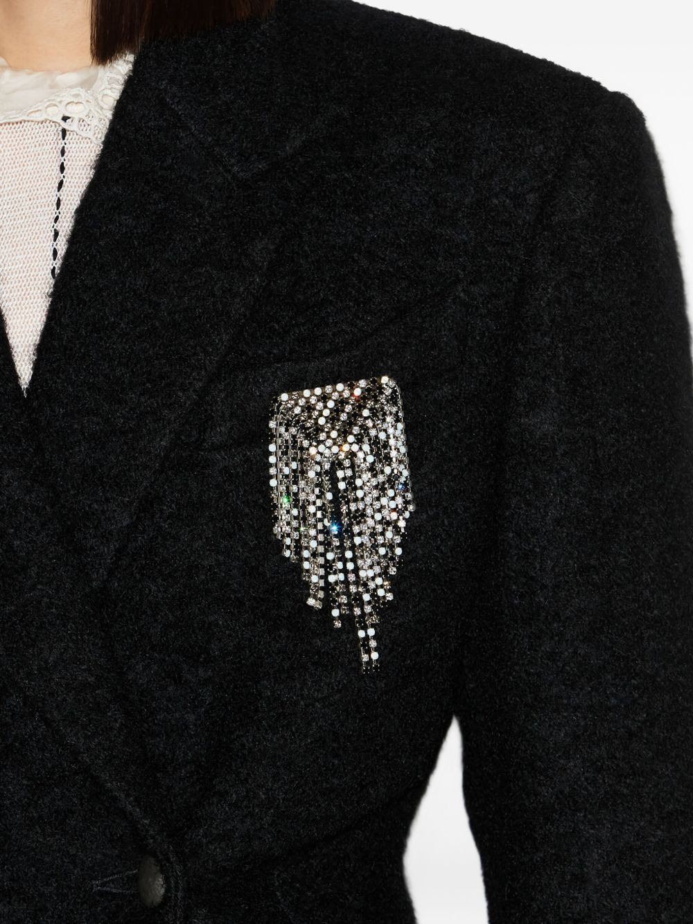 Faye crystal-embellished brooch - 2