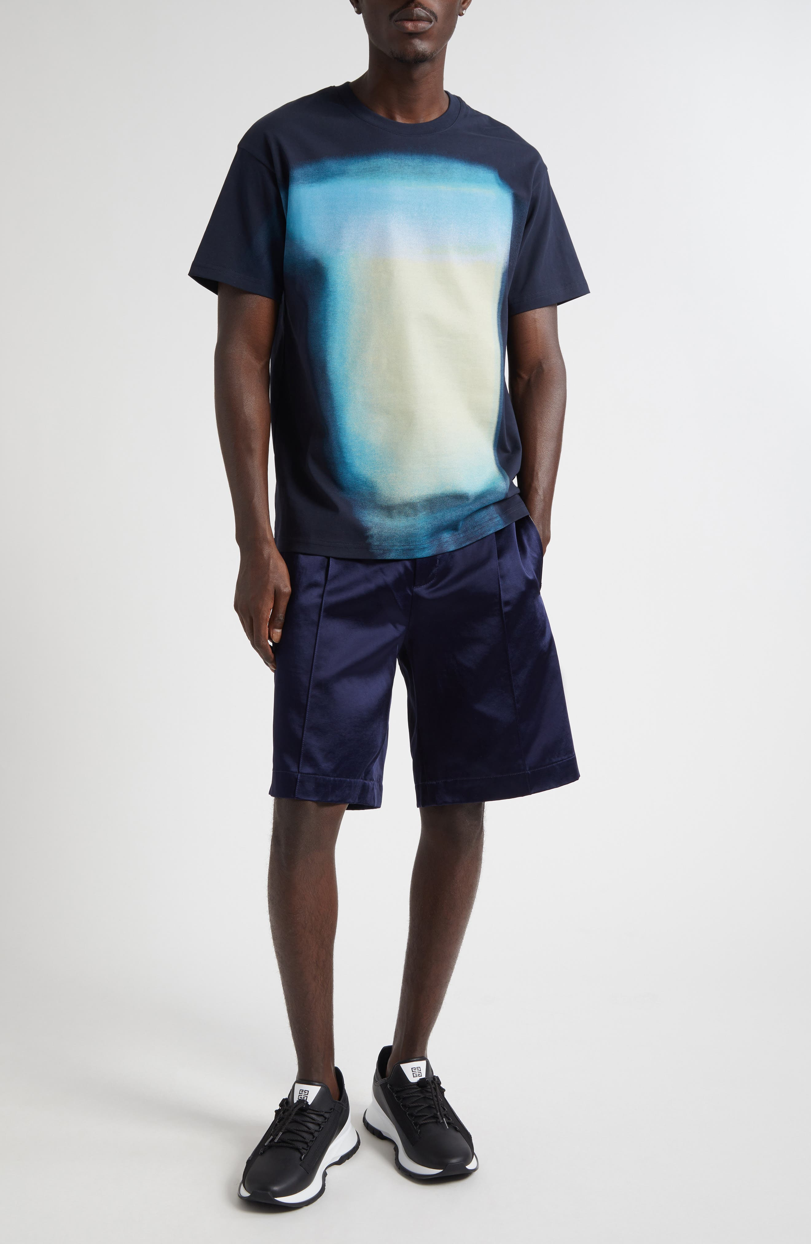 Givenchy Afternoon Light Print Regular Fit T-Shirt in Dark Navy at Nordstrom - 2