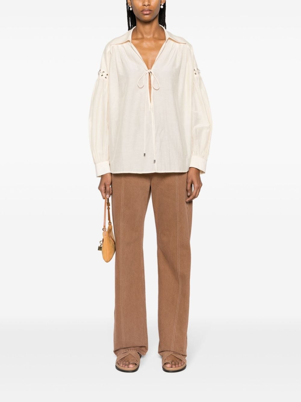 ring-findings detailed poplin tunic - 2
