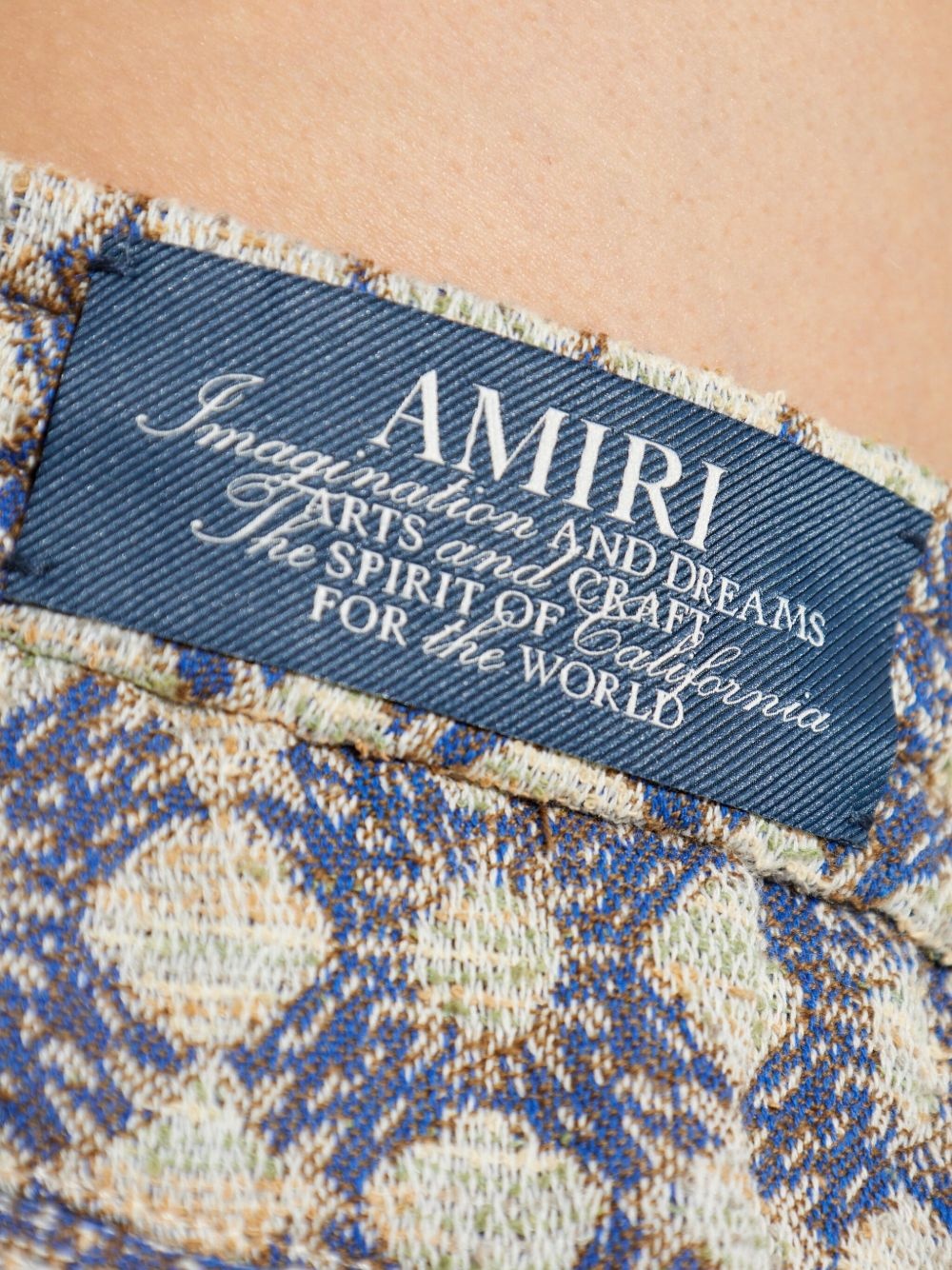 geometric-pattern drawstring shorts - 5