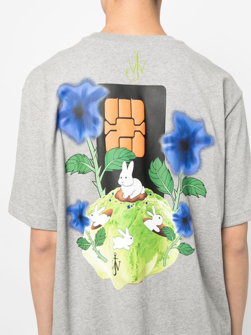 graphic-print organic cotton T-shirt 5