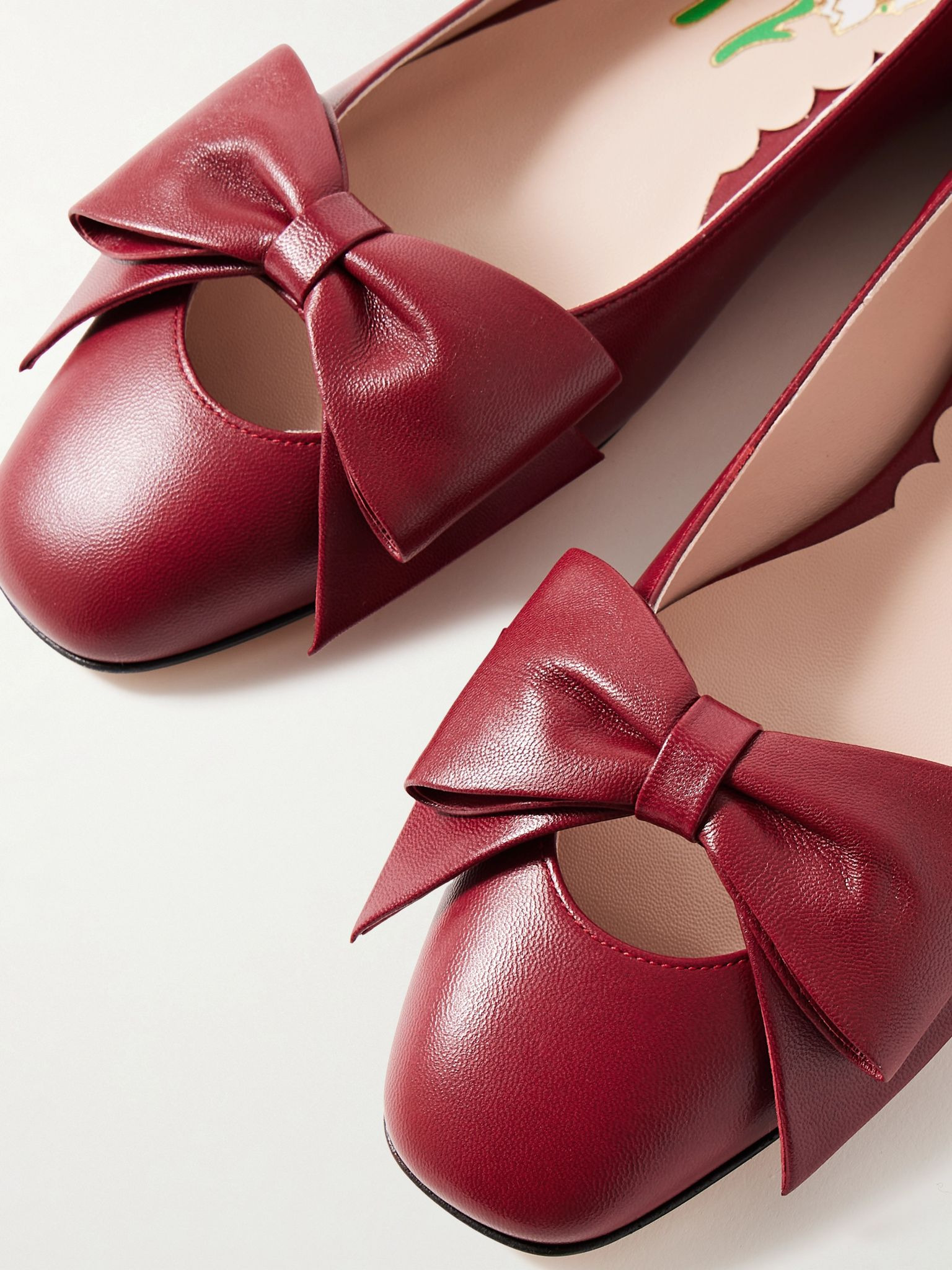 Bowow leather ballet flats Red - 4