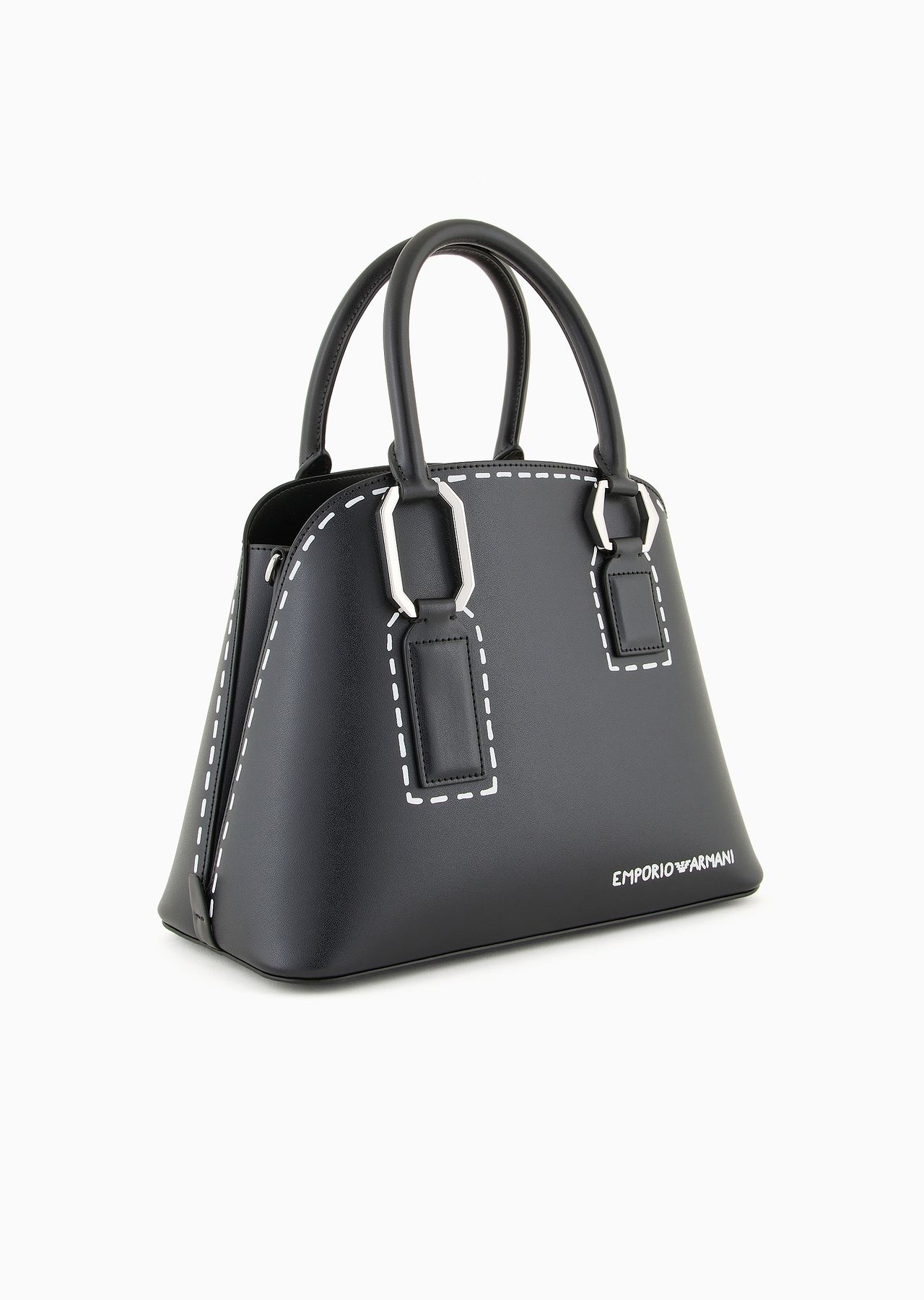 Trompe-l'œil print trapezoid handbag - 2