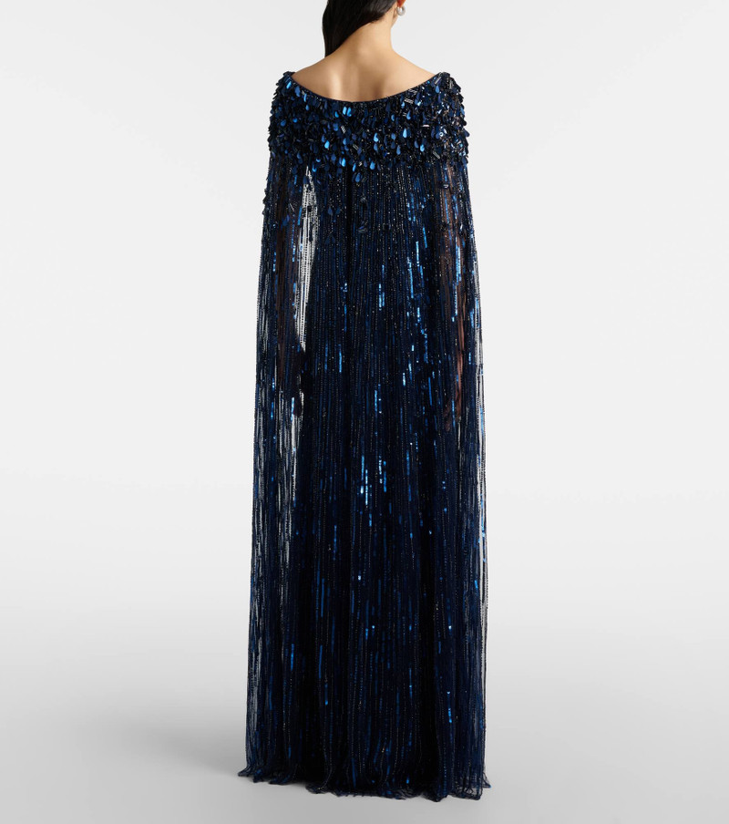 Luella fringed sequined gown 3