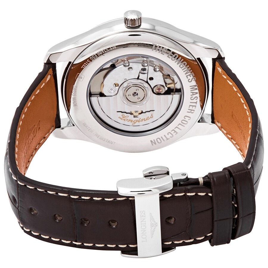 Longines Master Silver Dial Brown Leather Men's Watch L29194783 - 3