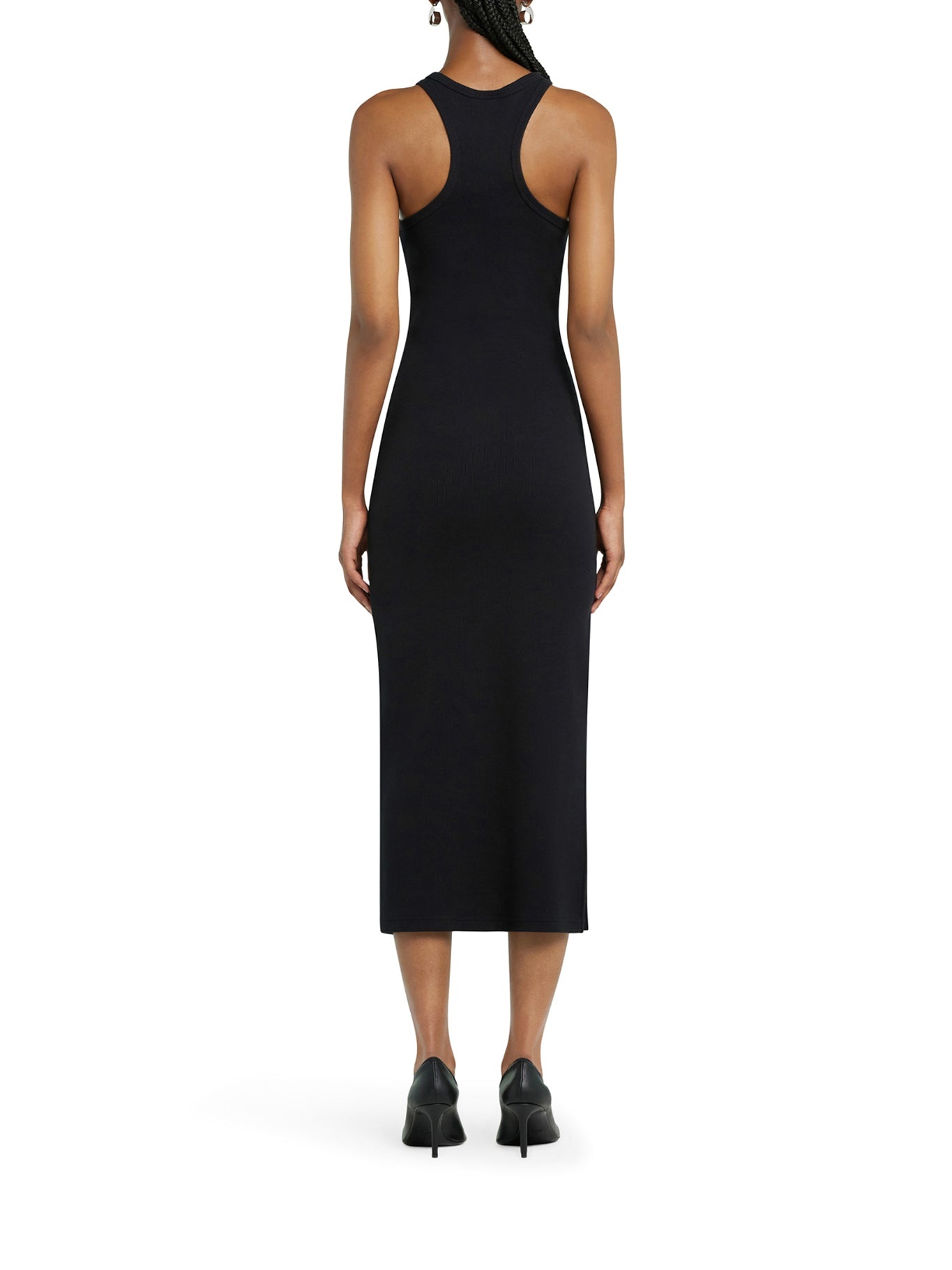 LONG JERSEY DRESS WITH SIDE SPLIT - 4