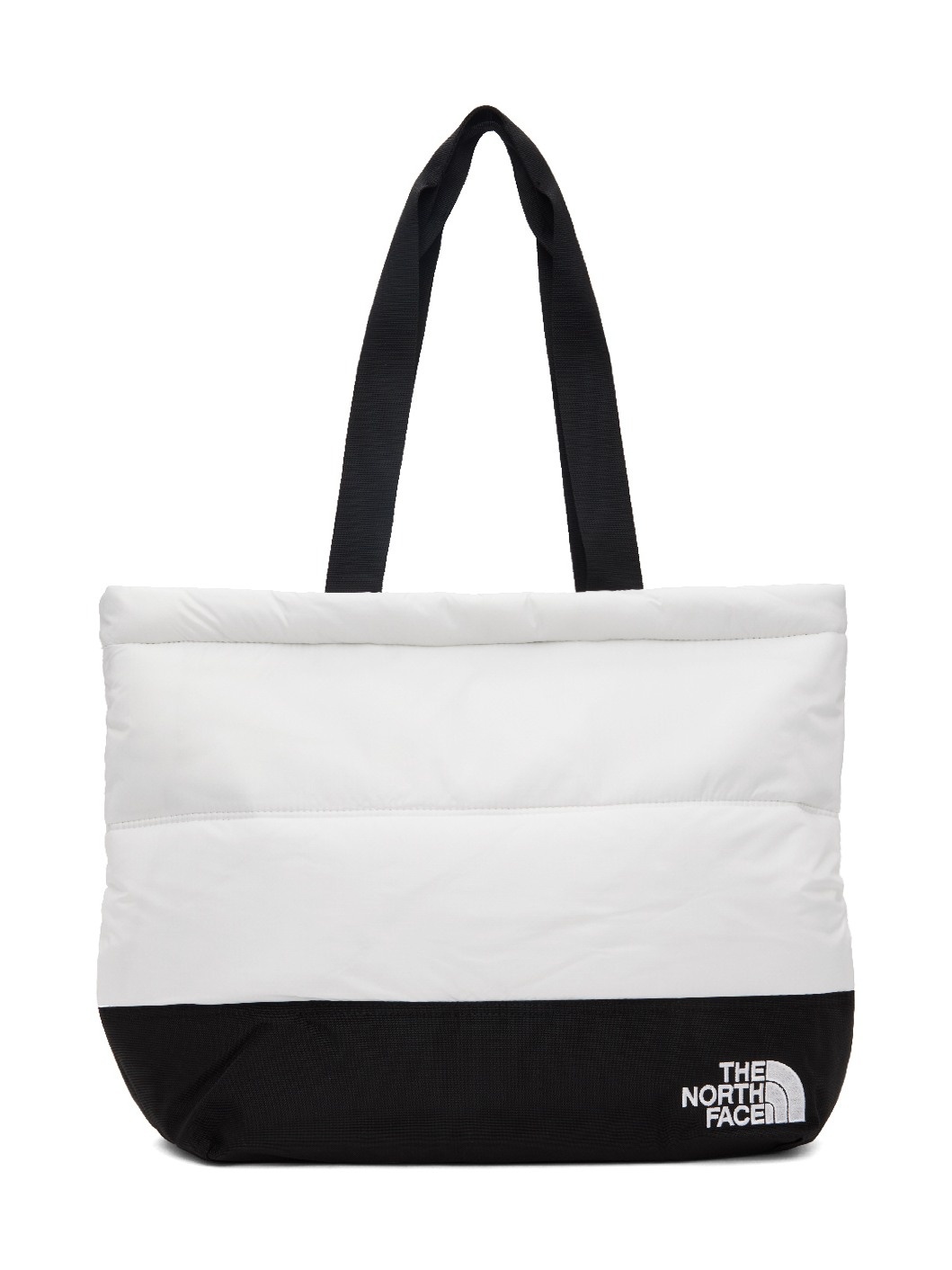 White & Black Nuptse Tote - 1