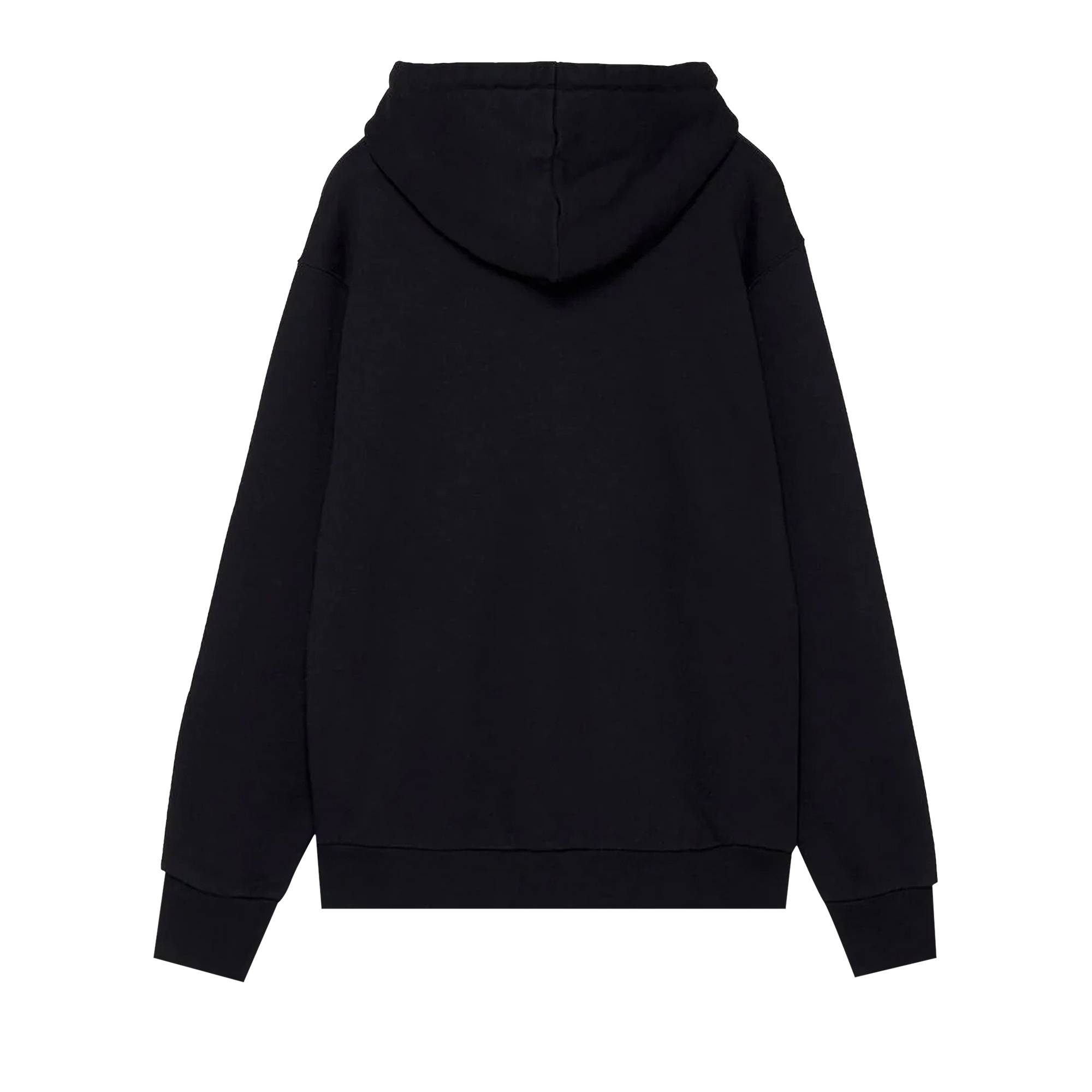 Palm Angels St. Moritz Heart Sprayed Hoodie 'Black/Blue' - 2