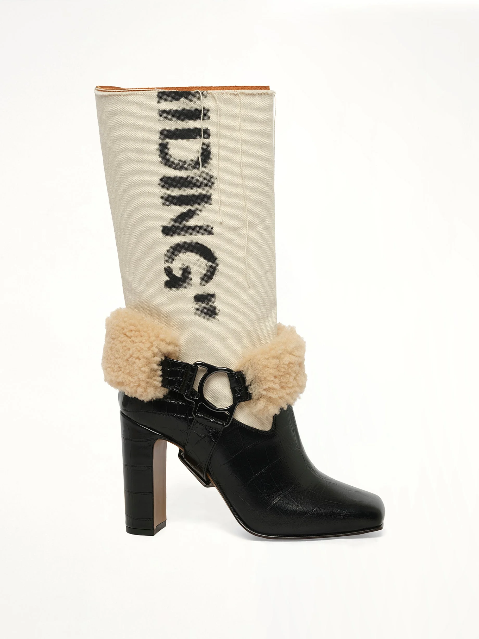 For Riding Low Boot in Black - 1
