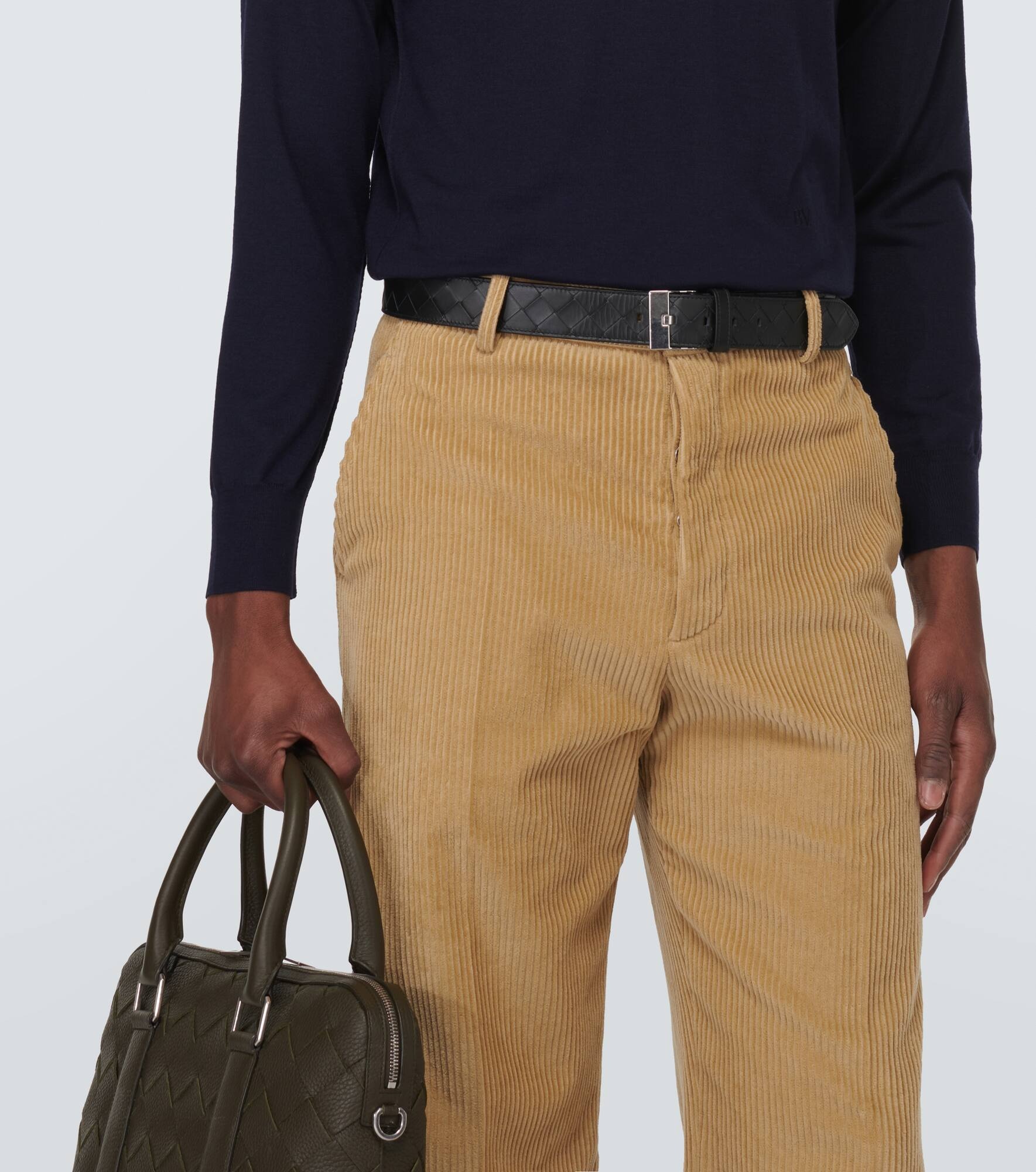 Intrecciato leather belt - 2