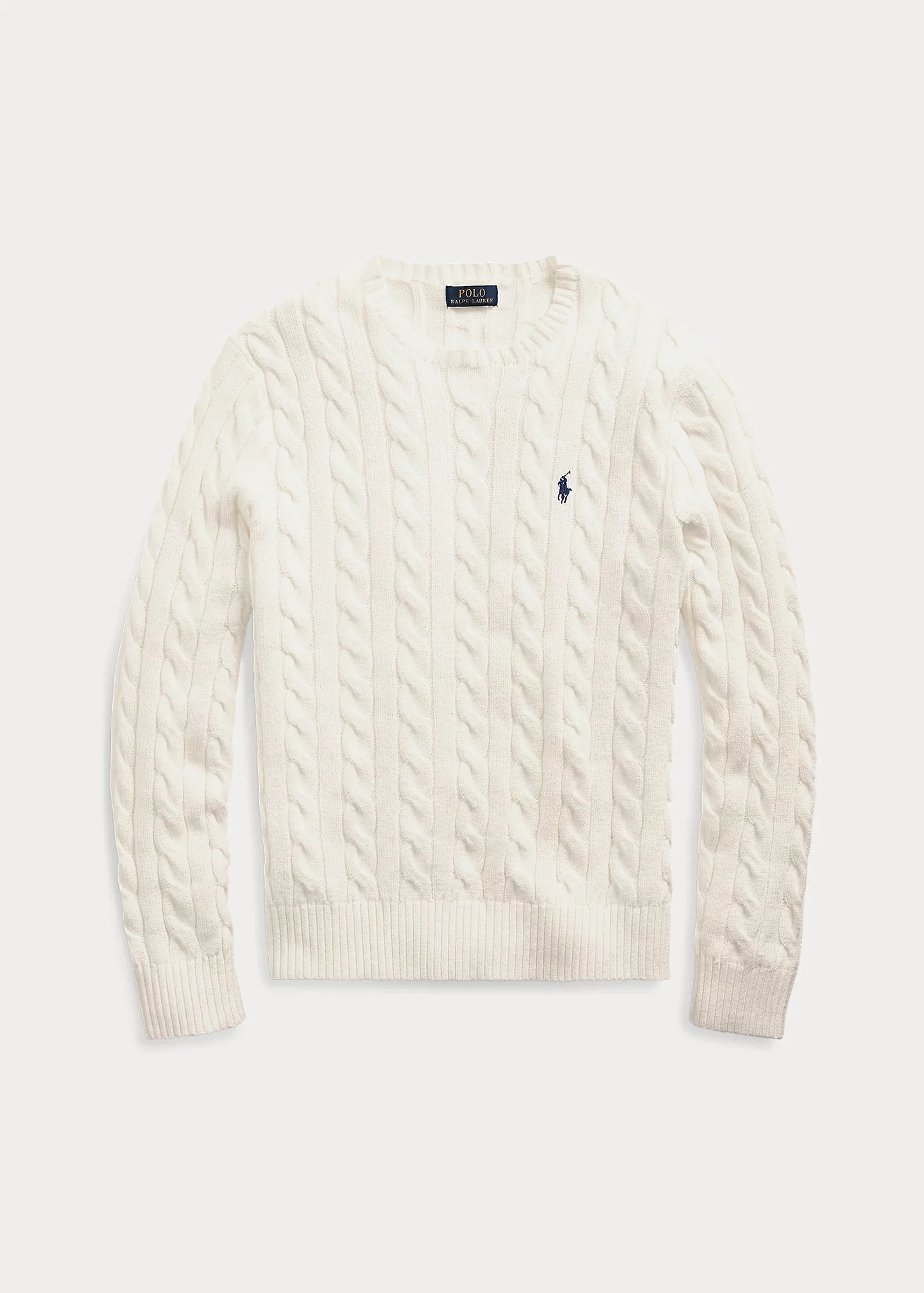 Cable-Knit Cotton Sweater - 1