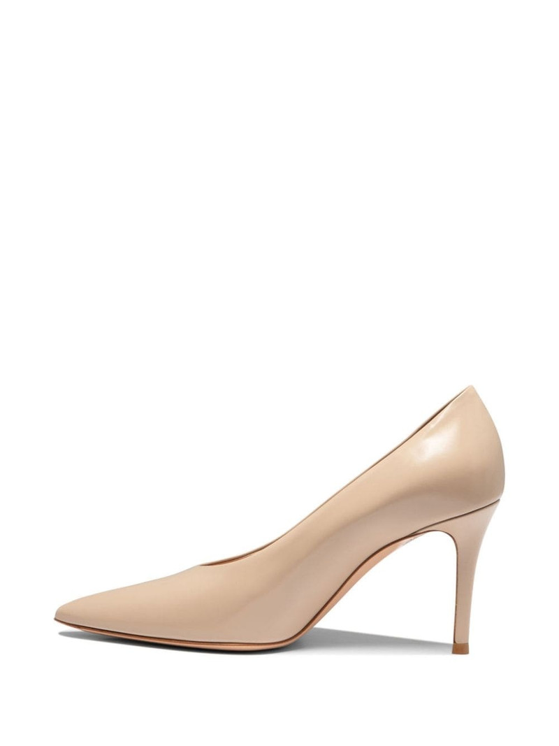 85mm pointed-toe leather pumps 5