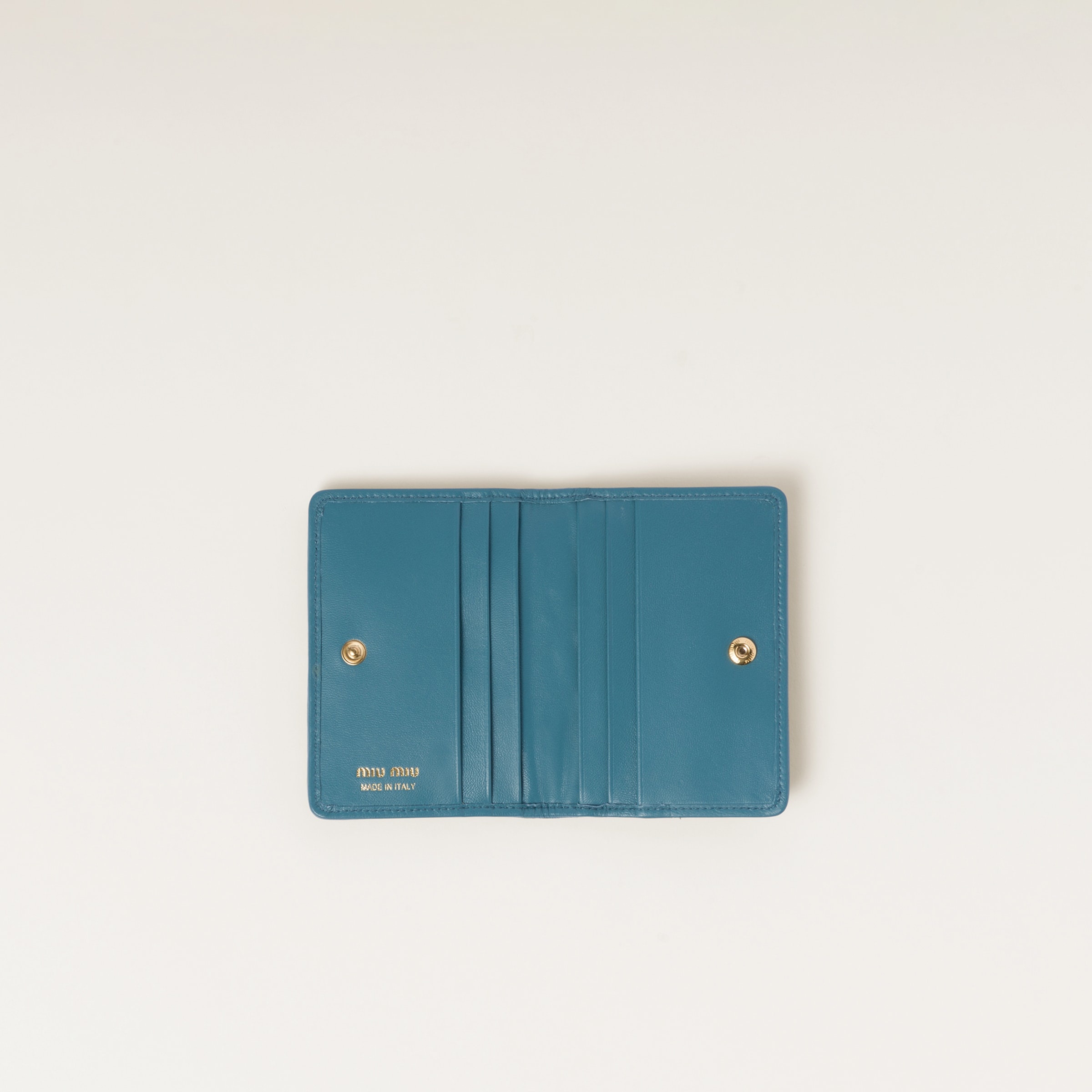 Matelassé nappa leather card holder - 1