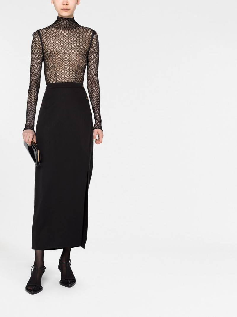 KHAITE Fena diamond-lace bodysuit outlook