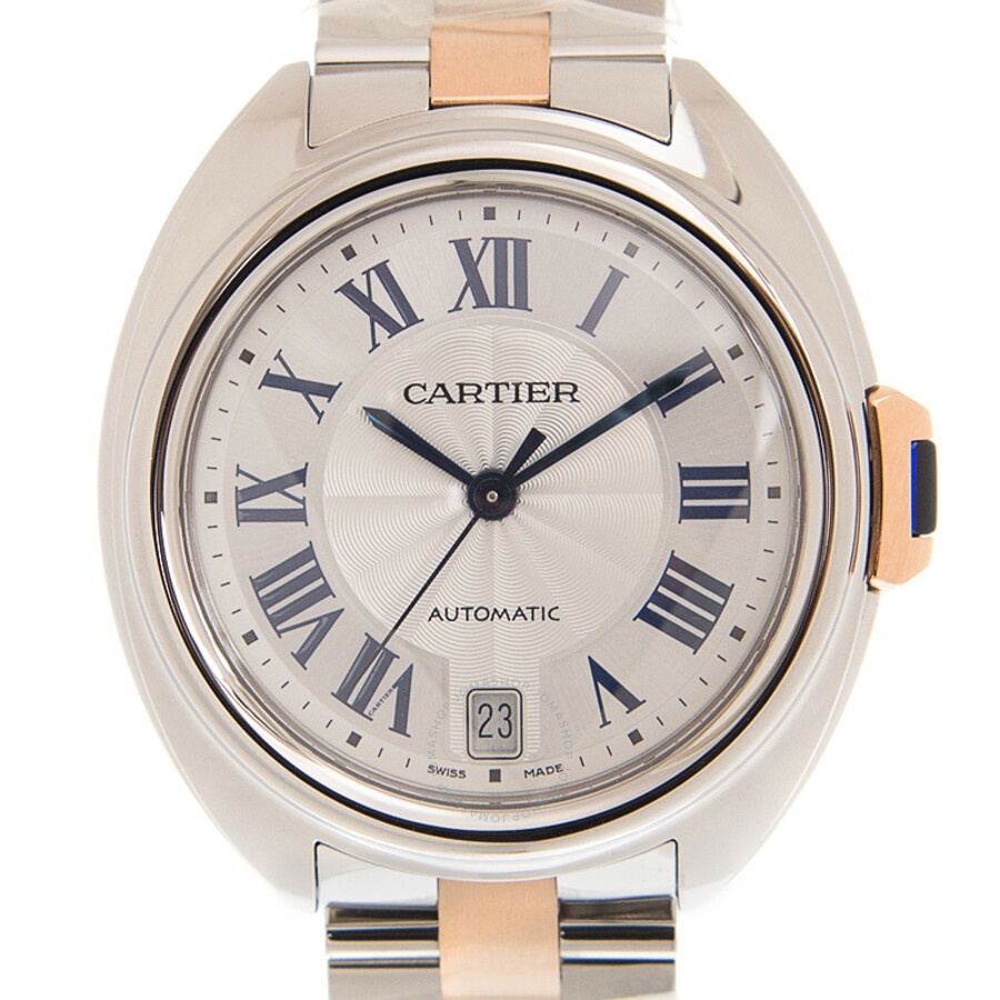 Pre-owned Cartier Cle de Cartier Automatic White Dial Men's Watch W2CL0011 - 1