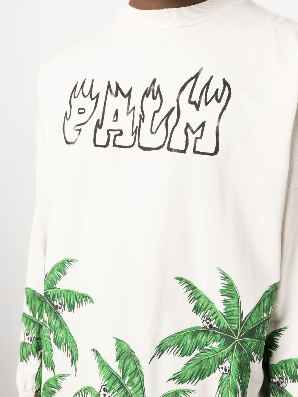 palm-print cotton sweatshirt - 5