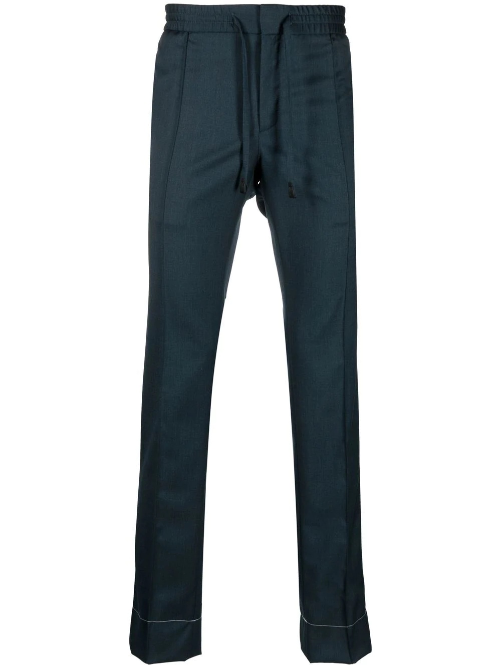 straight-leg wool trousers - 1