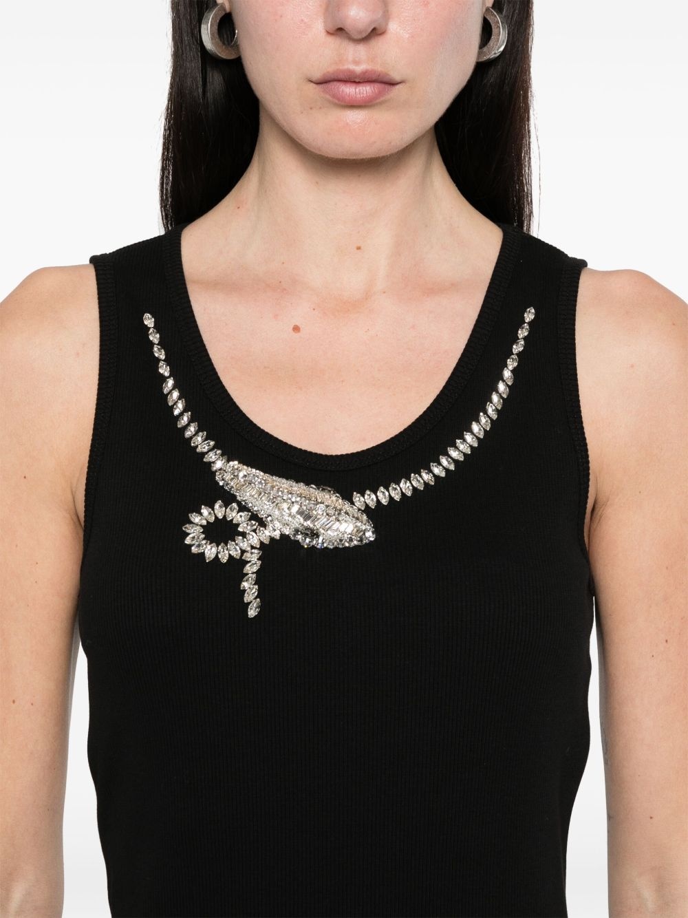 snake-crystal midi dress - 3